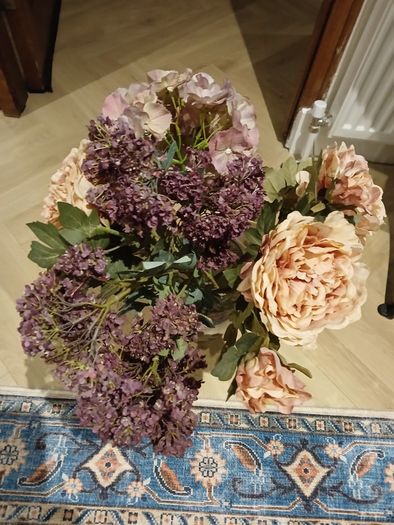 Vase with Artificial Flowers