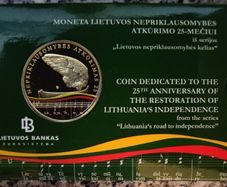 Lithuania 5 Euro Proof-like Coin 2015 - Lithuania's Independence - Lithuania's Road to Independence