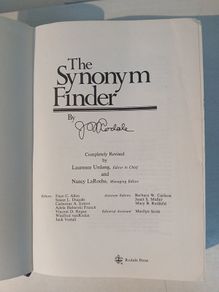 The Synonym Finder by J.I. Rodale