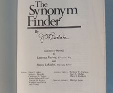 The Synonym Finder by J.I. Rodale