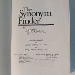 The Synonym Finder by J.I. Rodale