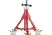 Jack Stand, V Head Pipe Stand Adjustable Height 20-37 Inch, Pipe Jack Stands with Casters 882 LB, Folding Portable Pipe Stands 1/8 to 12 Inch Pipe Supporting