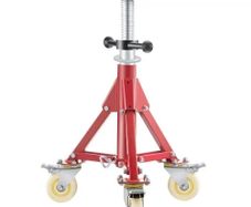 Jack Stand, V Head Pipe Stand Adjustable Height 20-37 Inch, Pipe Jack Stands with Casters 882 LB, Folding Portable Pipe Stands 1/8 to 12 Inch Pipe Supporting