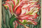 Original acrylic painting   -  "Tulip "
