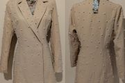 Boohoo Petite Pearl Detail Blazer Dress New With Tags