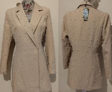 Boohoo Petite Pearl Detail Blazer Dress New With Tags