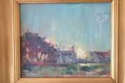 Norman Teeling..."Burrow Beach,Sutton" Gilt Framed Oil on Board Painting