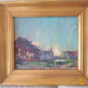 Norman Teeling..."Burrow Beach,Sutton" Gilt Framed Oil on Board Painting