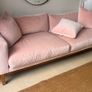 Pink velvet sofa Image 2