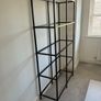 Black and glass open shelving unit Vittsjo Image 2