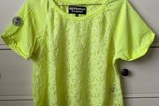Superdry top. Fluorescent yellow. Size S.
