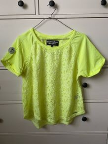 Superdry top. Fluorescent yellow. Size S.