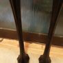 Two vintage tall glass vase & flowers Image 2
