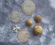 coins and buttons for collectors