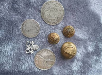 coins and buttons for collectors