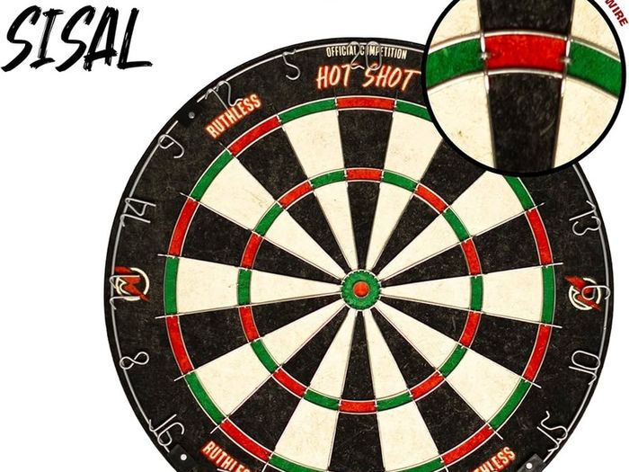 NEW SALE | Hot Shot Dart Board | Endurance Round Wire Sisal Dartboard Including 2 sets of Steel Tip Darts