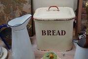 Vintage Enamel Bread Bin