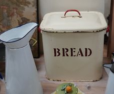 Vintage Enamel Bread Bin