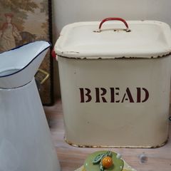 Vintage Enamel Bread Bin