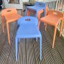Vintage Atomic Style 1990s YUYU Maris Made in Italy stackable chairs Image 2
