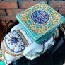 Vintage Hand Painted Ceramic Elephant Stand Image 4