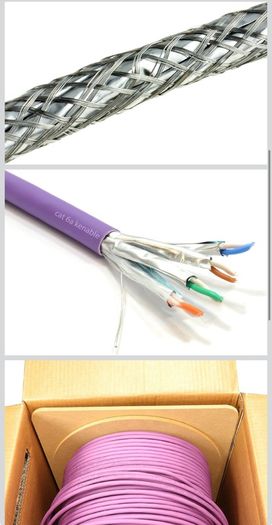 kenable Cat6A S/FTP Network Cable Reel | 10 Gigabit Ethernet | Solid Copper LSZH Low Smoke | Shielded