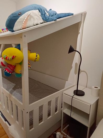 Kid single house bed