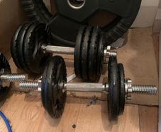60kg Adjustable Cast Iron Dumbbell Set 4 Dumbbell Bars Included