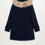 Mango Faux fur hooded coat size XS Image 7