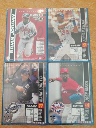 11 Rare 1st Edition MLB Showdown Cards (WOTC 2000 - 2002) - Sleeved. Wizards of the Coast. Collectable, sports, memorabilia. Baseball. USA.