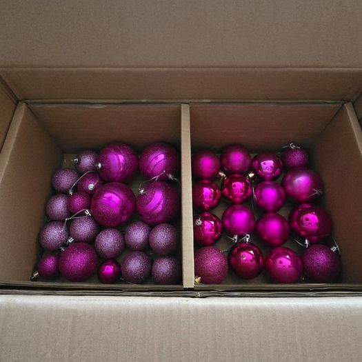 Pink Christmas baubles