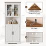 170cm Tall Corner Storage Cabinet, 5-Tier Farmhouse Corner Cabinet Image 5