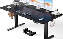 Electric Standing Desk with Advanced Brushless Motor, 160 x 80 cm Height Adjustable Desk with 100kg Load Capacity, Quiet Operation, Sturdy Metal Frame