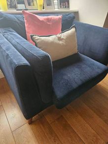 sofa, armchair and ottoman