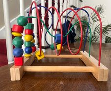 IKEA mula wooden bead shape wire toy