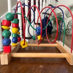 IKEA mula wooden bead shape wire toy
