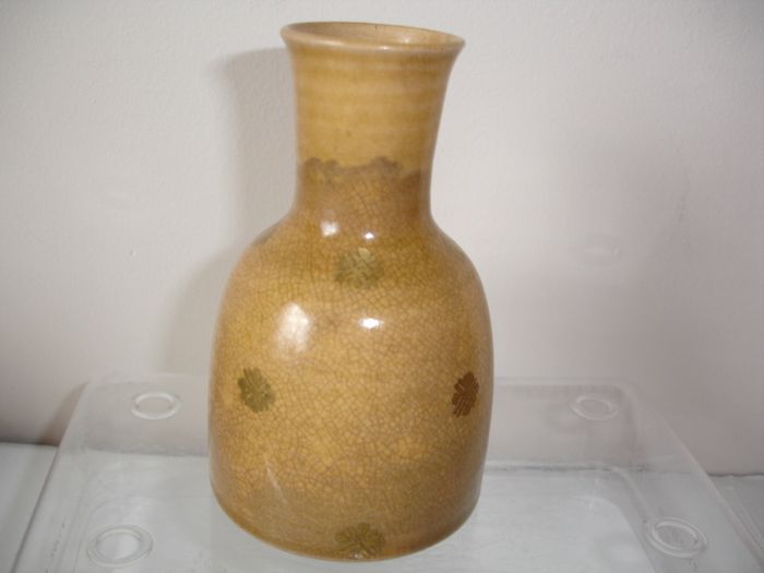 Vintage Crackle Glaze  Sake Bottle