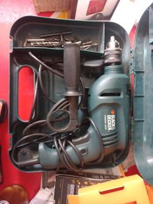Black and Decker Electric drill with bits