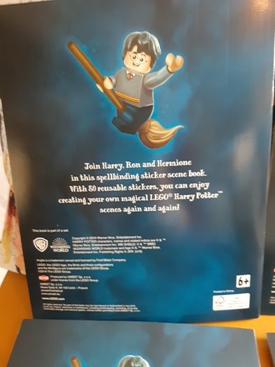 Harry Potter Lego theme Wizarding World sticker and puzzle tin . 4 books of fun !