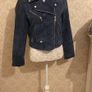 Mango leather /suede Navy jacket Image 2