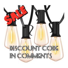 Outdoor LED String Lights 60FT, 18M ST38 Garden Festoon Light Mains Powered, Waterproof LED Hanging Lighting for Outside Indoor Patio Cafe Party, 2700K Warm White 30+1 Plastic Bulbs (FREE SHIPPING)