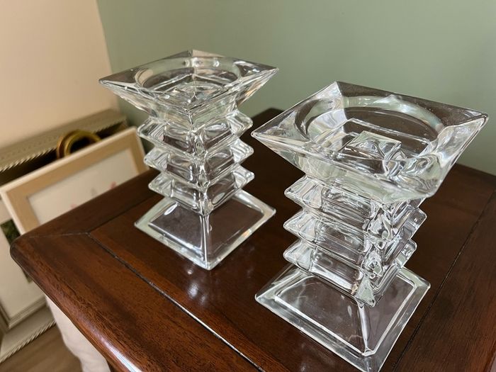 glass candle holders