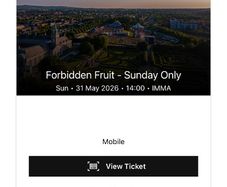 Forbidden Fruit Sunday Ticket