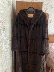 Full length real fur coat