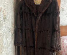 Full length real fur coat