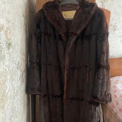 Full length real fur coat