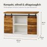 Buffet Cabinet - Large Sideboard - Storage Cupboard, Kitchen Cabinet Server with Sliding Barn Doors, Storage Sideboard Console Table for Dining Room Living Room Hallway Entrance Area Image 2