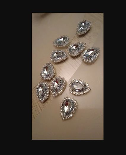 Crystal Button Embellishments