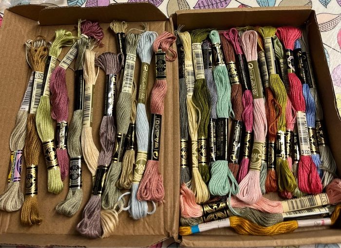 30 DMC Embroidery thread skeins