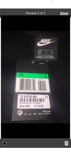 Nike Tracksuit Top jacket size xl two pockets with zippers and two pockets inside